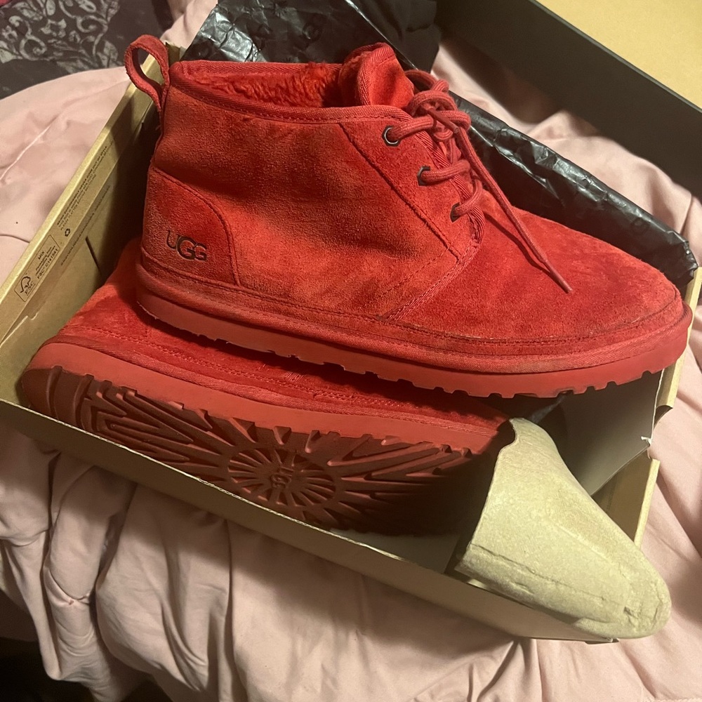 Red men ugg boots